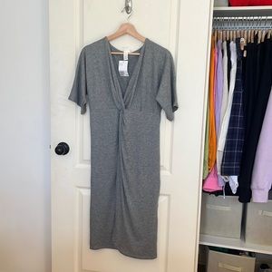 3/$30 BNWT h&m ribbed basic gray dress in size XS